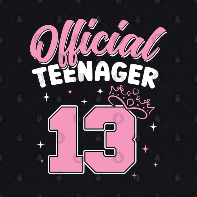 13th Birthday for Girl Official Teenager 13 Years by Peco-Designs